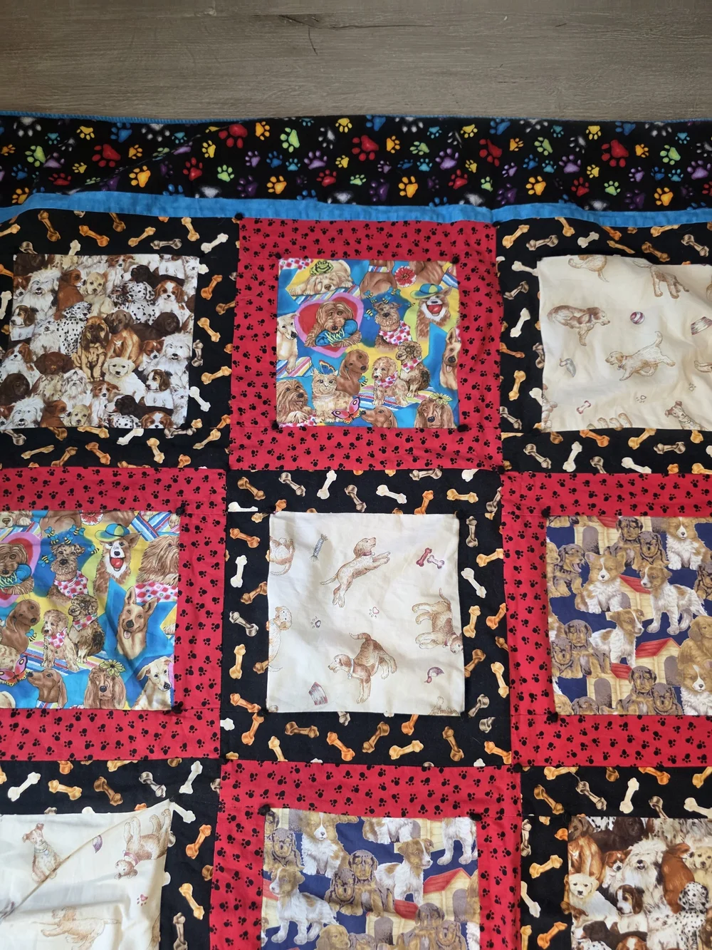 Sewing Dogs Handmade Dog Lover Quilt 52 x 63 Lap, Throw, Blanket, Gift